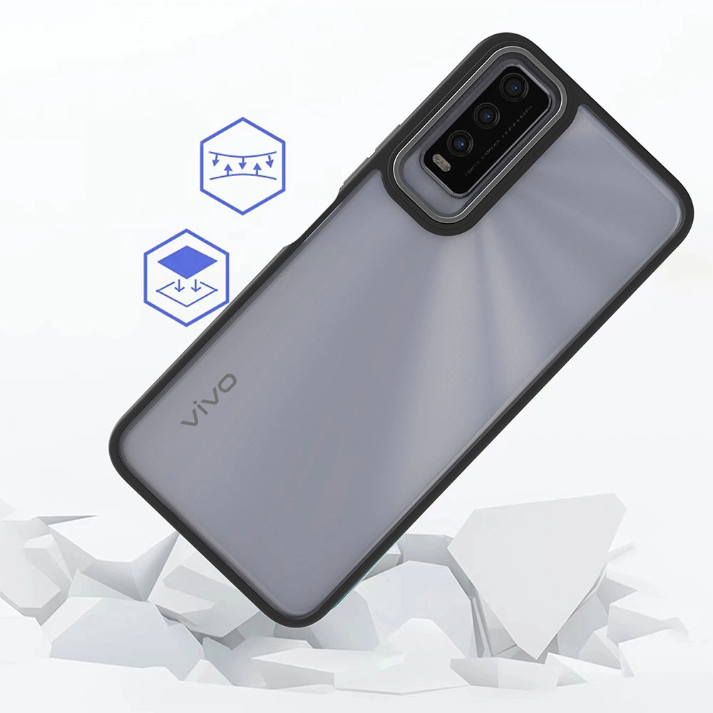 Vivo Y20 Kılıf Zore Flora Kapak-Kırmızı