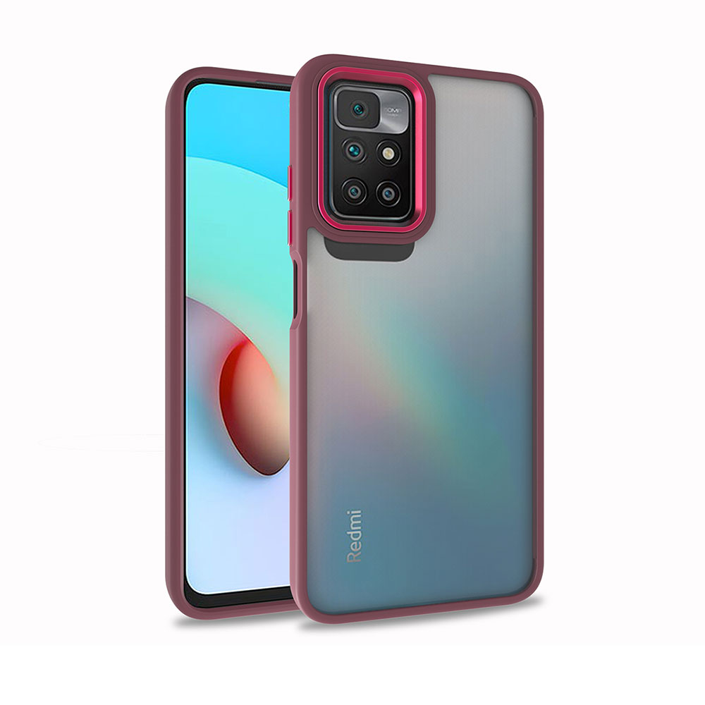 Xiaomi Uyumlu  Redmi 10 Kılıf Zore Flora Kapak-Kırmızı