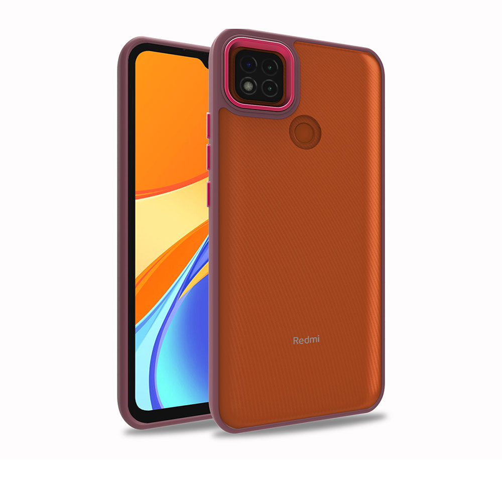 Xiaomi Uyumlu  Redmi 9C Kılıf Zore Flora Kapak-Kırmızı