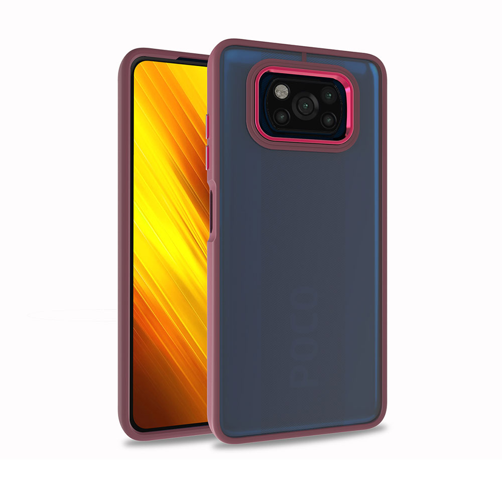 Xiaomi Uyumlu  Poco X3 Kılıf Zore Flora Kapak-Kırmızı