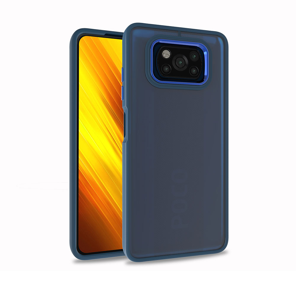 Xiaomi Uyumlu  Poco X3 Kılıf Zore Flora Kapak-Mavi