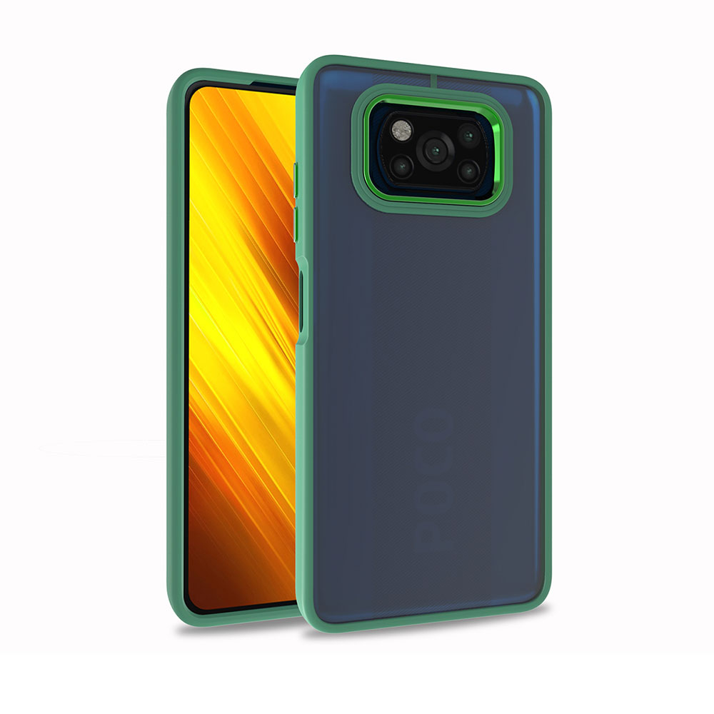 Xiaomi Uyumlu  Poco X3 Kılıf Zore Flora Kapak-Yeşil