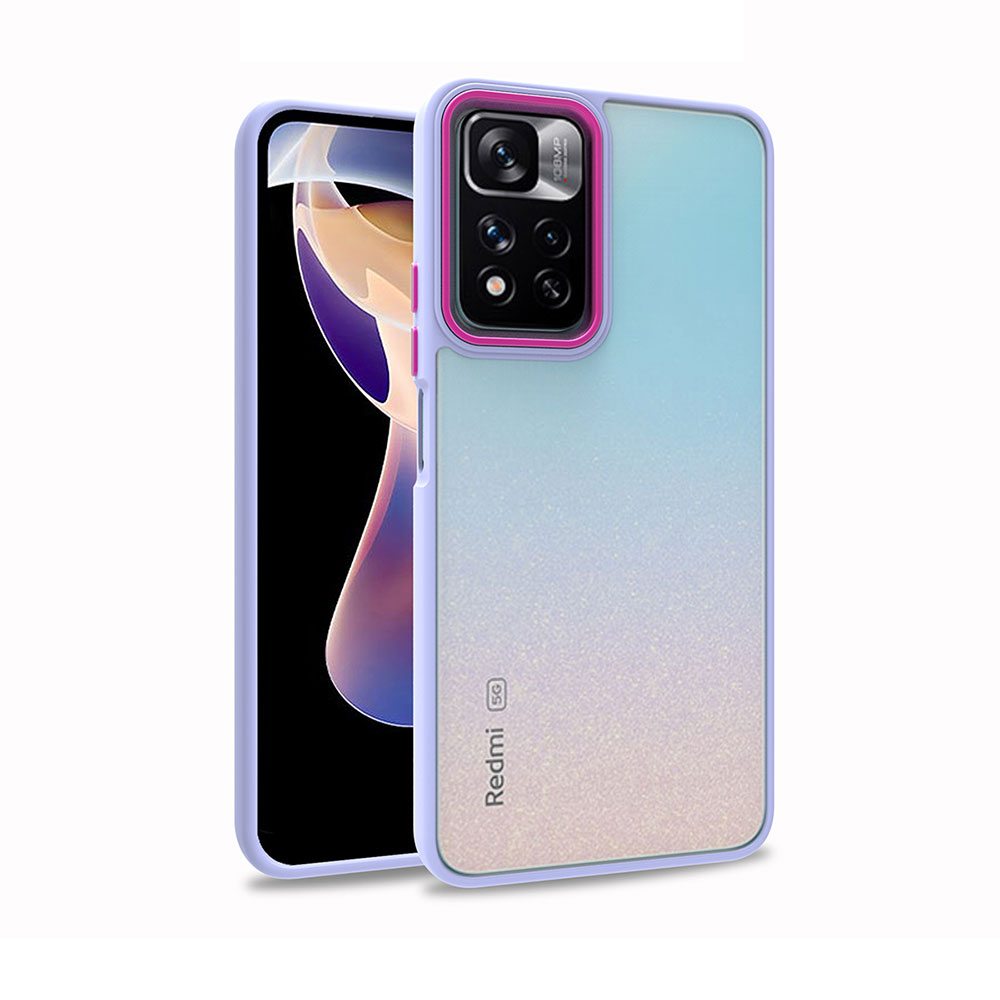 Xiaomi Uyumlu  Poco M4 Pro 5G Kılıf Zore Flora Kapak-Lila