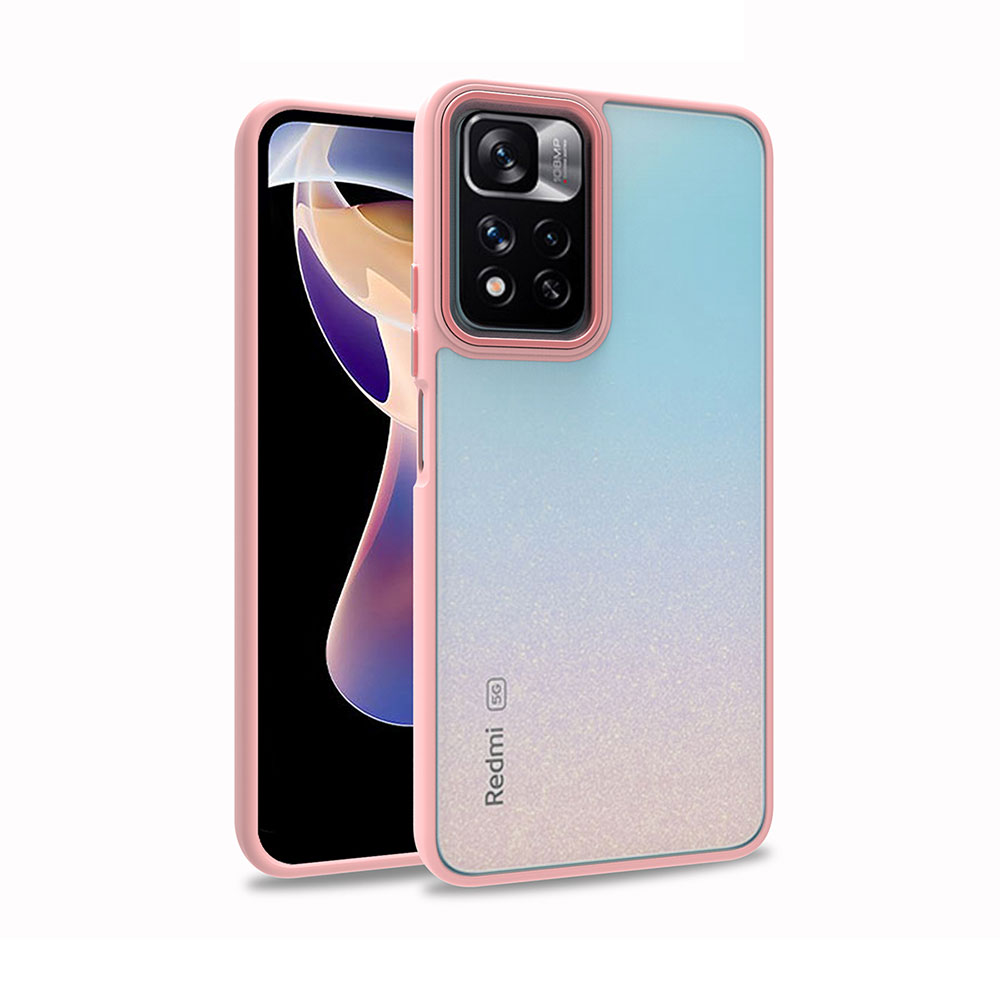 Xiaomi Uyumlu  Poco M4 Pro 5G Kılıf Zore Flora Kapak-Rose gold