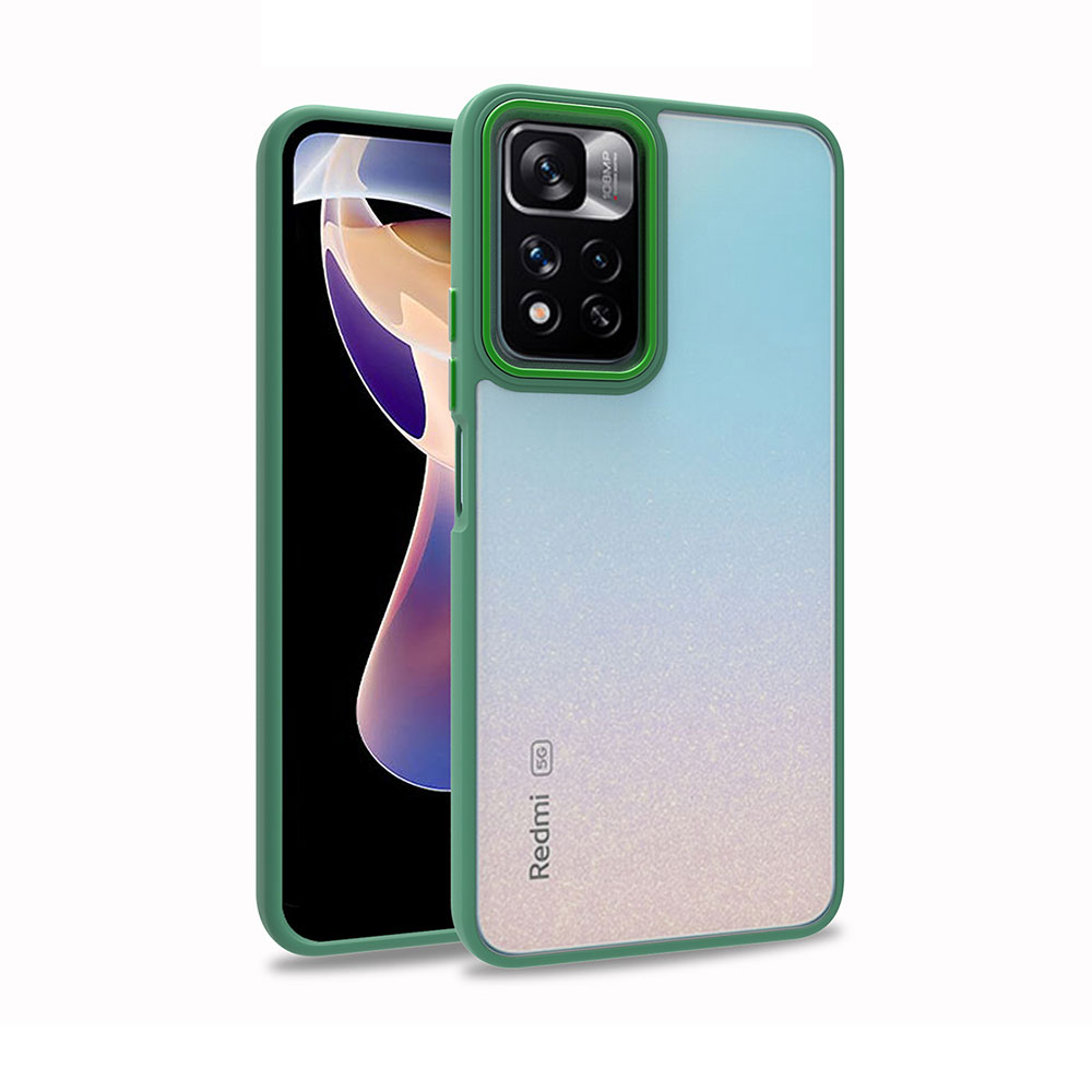 Xiaomi Uyumlu  Poco M4 Pro 5G Kılıf Zore Flora Kapak-Yeşil