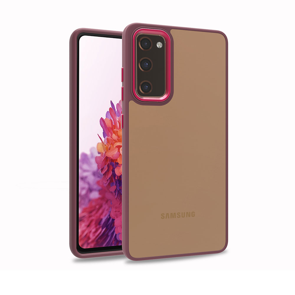 Galaxy Uyumlu S20 FE Kılıf Zore Flora Kapak-Kırmızı