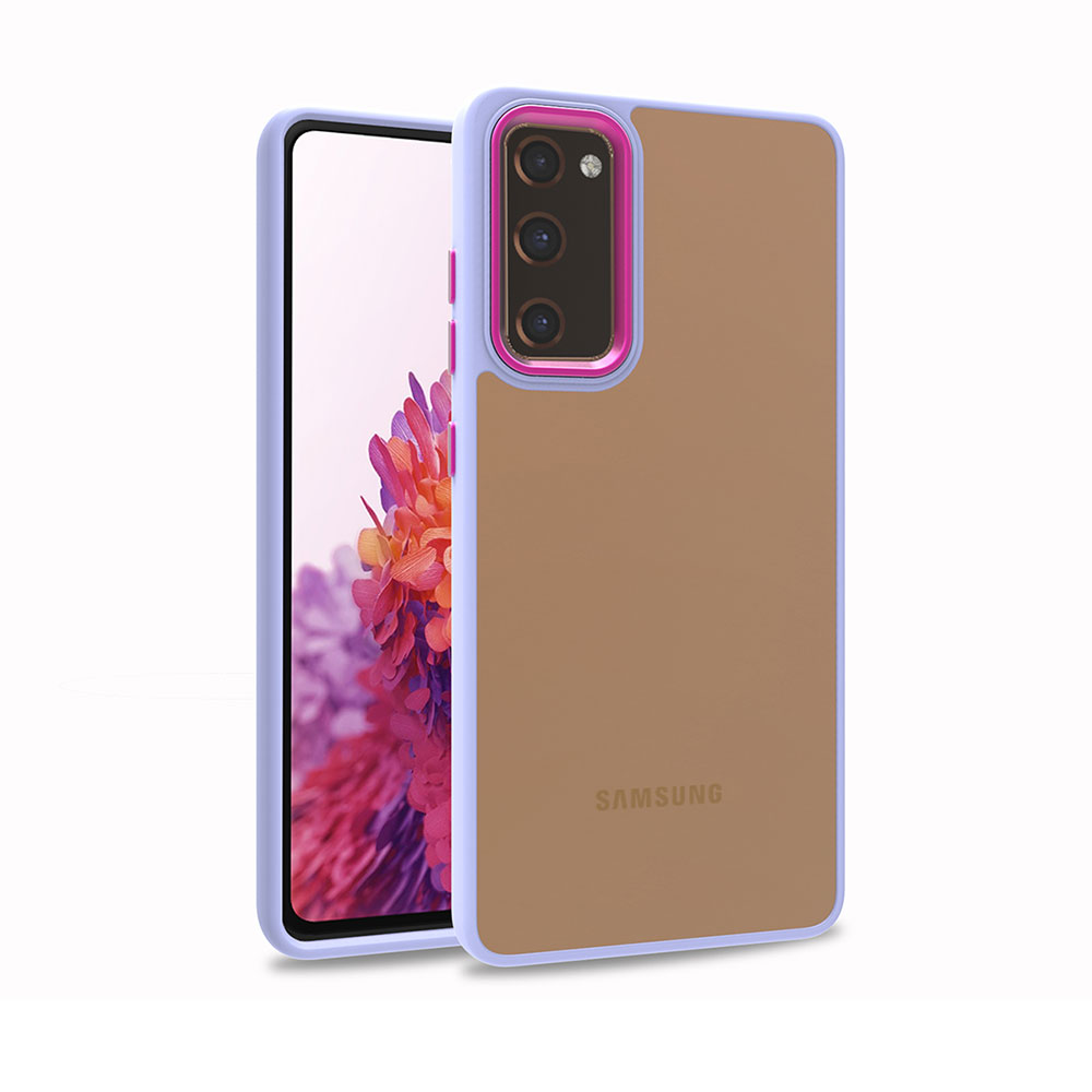 Galaxy Uyumlu S20 FE Kılıf Zore Flora Kapak-Lila