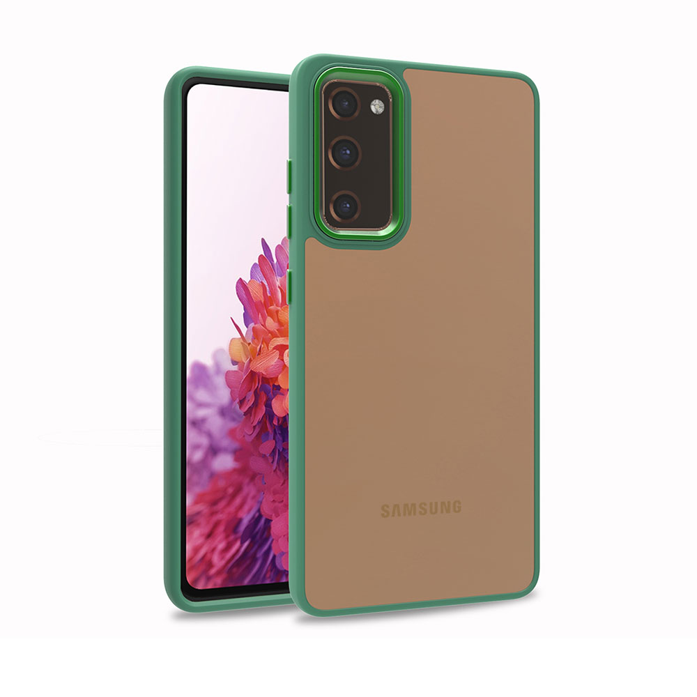 Galaxy Uyumlu S20 FE Kılıf Zore Flora Kapak-Yeşil