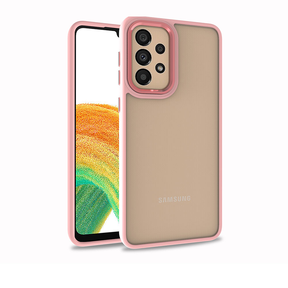 Galaxy Uyumlu A72 Kılıf Zore Flora Kapak-Rose gold