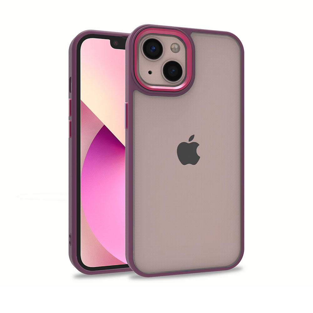 iPhone Uyumlu 13 Kılıf Zore Flora Kapak-Kırmızı