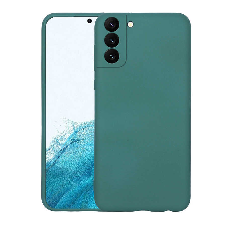 Galaxy Uyumlu S22 Plus Kılıf Zore Mara Lansman Kapak-Koyu yeşil