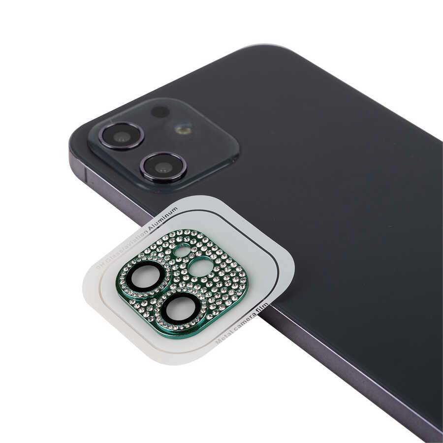 iPhone Uyumlu 11 Zore CL-08 Kamera Lens Koruyucu-Koyu yeşil