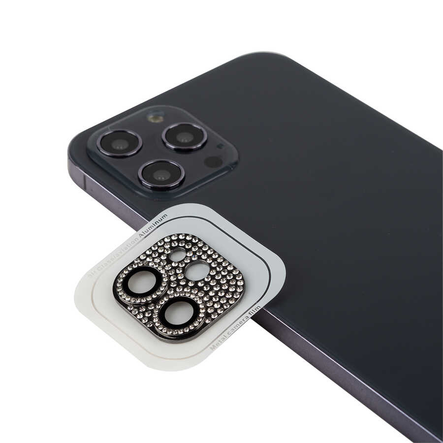 iPhone Uyumlu 11 Zore CL-08 Kamera Lens Koruyucu-Siyah