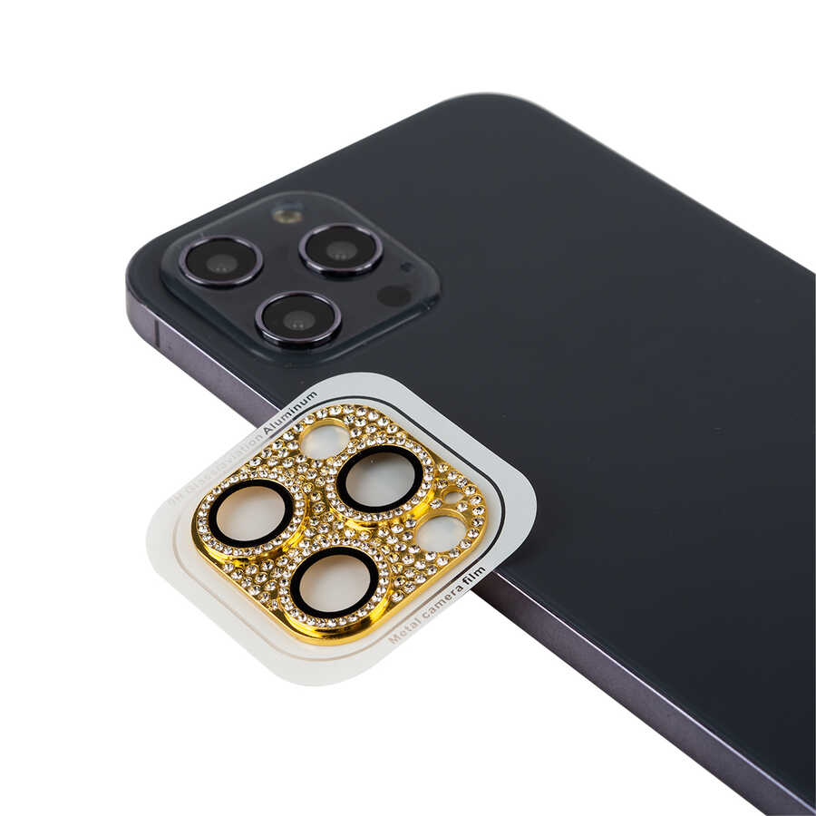 iPhone Uyumlu 11 Pro Zore CL-08 Kamera Lens Koruyucu-Gold