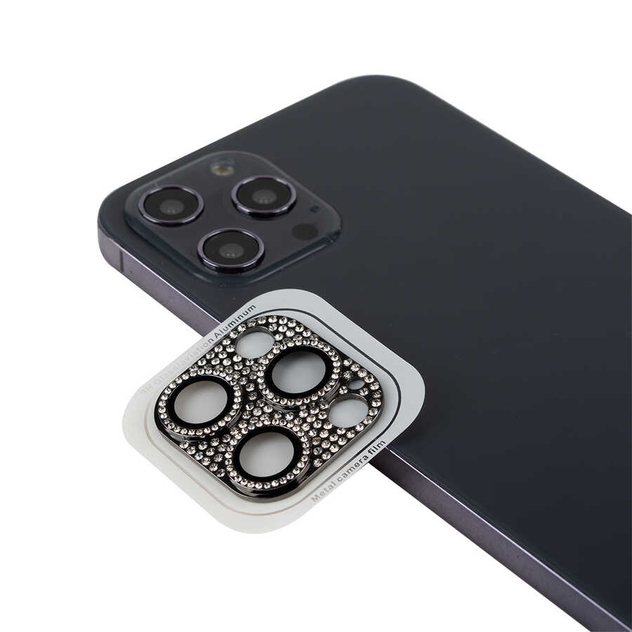 iPhone Uyumlu 11 Pro Max Zore CL-08 Kamera Lens Koruyucu-Siyah