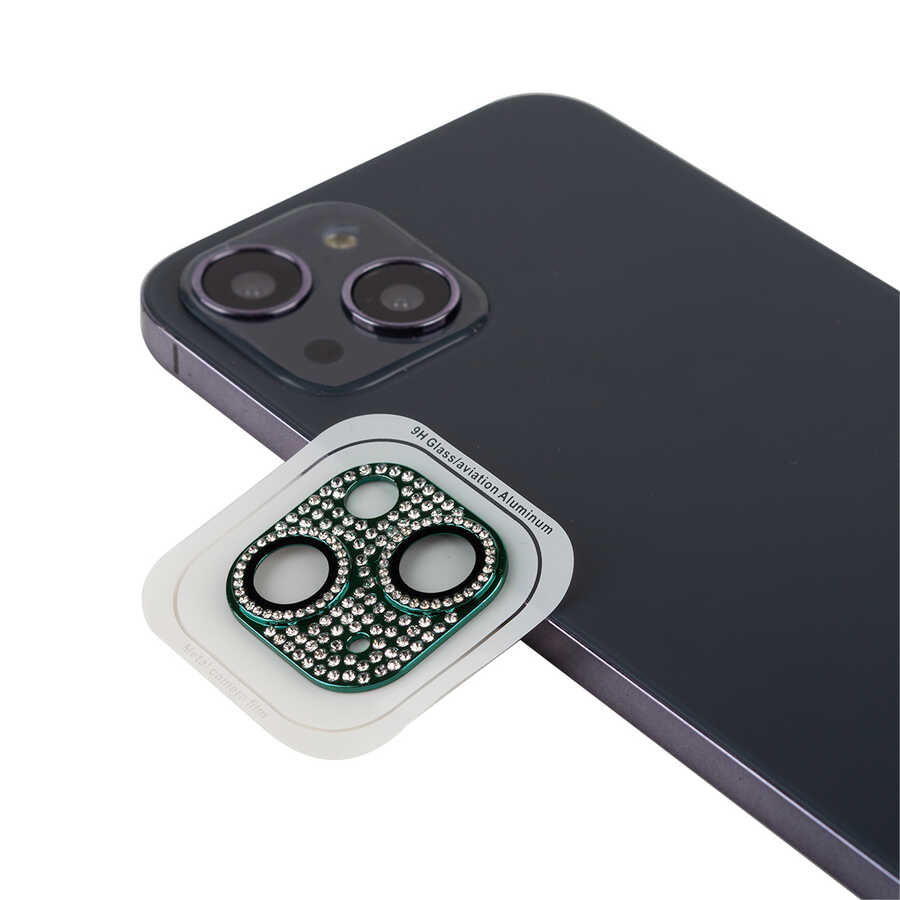 iPhone Uyumlu 13 Mini Zore CL-08 Kamera Lens Koruyucu-Koyu yeşil