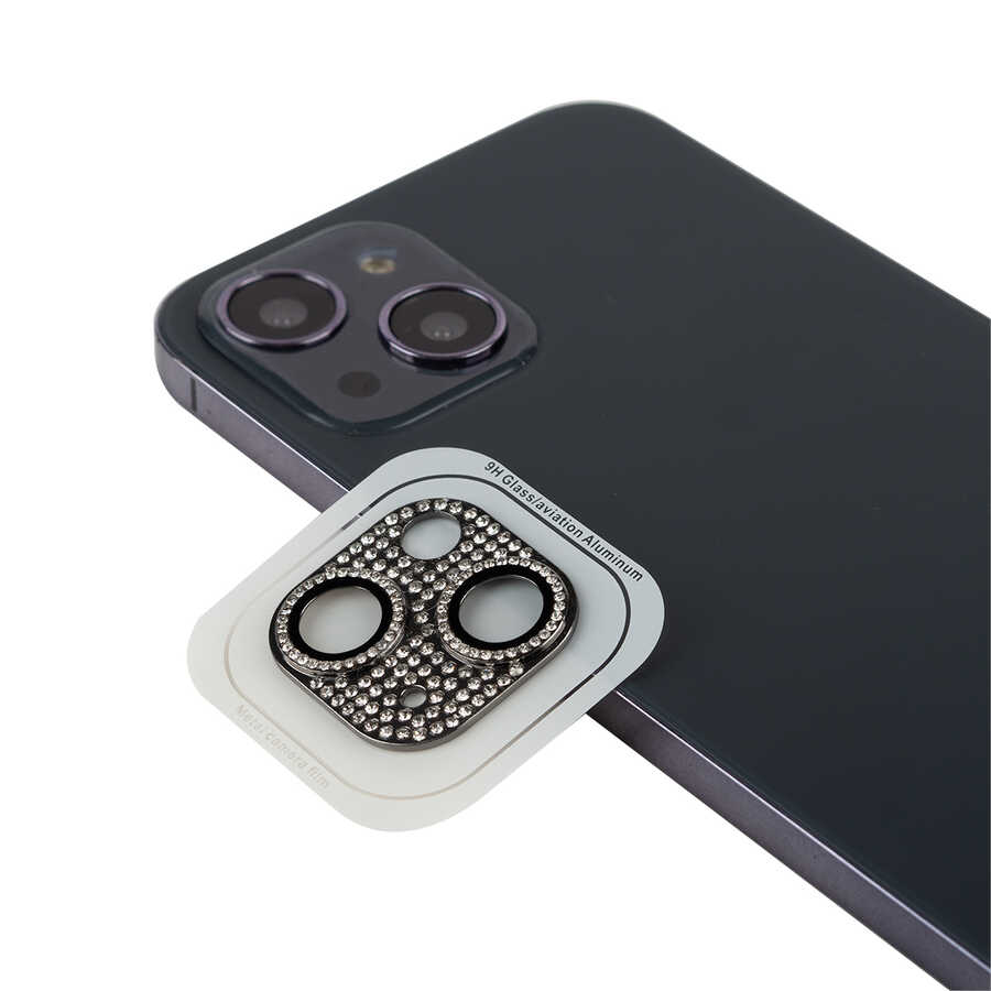 iPhone Uyumlu 13 Mini Zore CL-08 Kamera Lens Koruyucu-Siyah