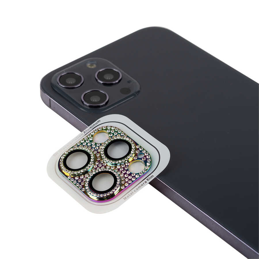 iPhone Uyumlu 12 Pro Max Zore CL-08 Kamera Lens Koruyucu-Colorful