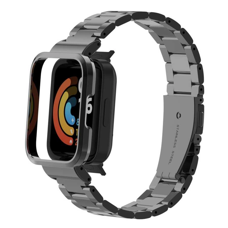 Xiaomi Uyumlu  Redmi Watch (Mi Watch Lite) Zore KRD-60 Metal Kordon