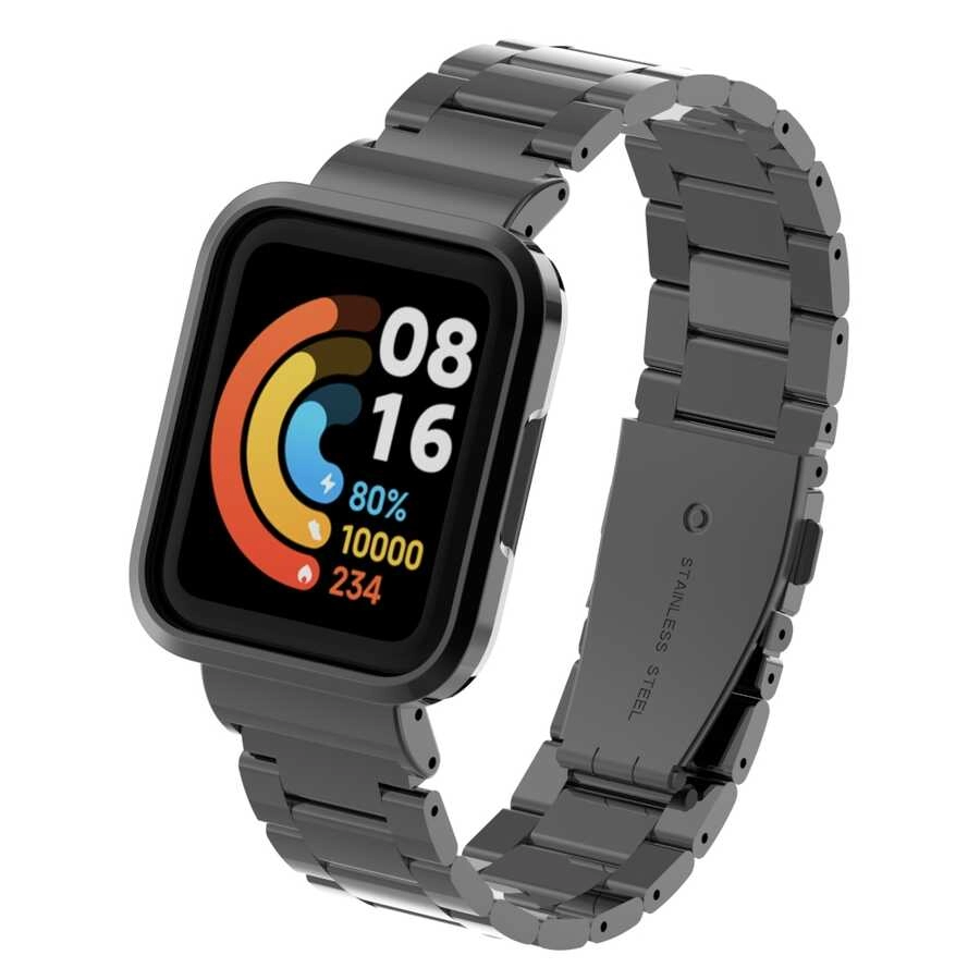 Xiaomi Uyumlu  Redmi Watch (Mi Watch Lite) Zore KRD-60 Metal Kordon