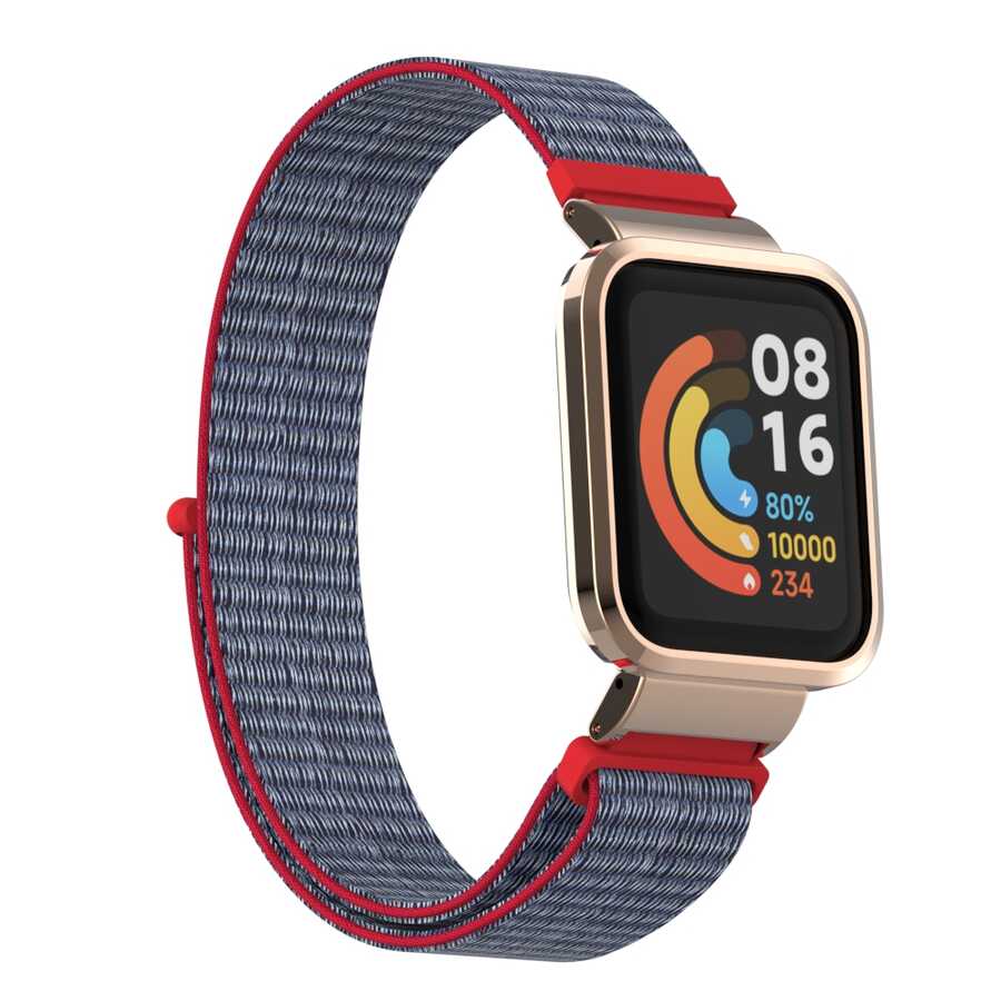 Xiaomi Uyumlu  Redmi Watch (Mi Watch Lite) Zore KRD-61 Hasır Kordon-No17