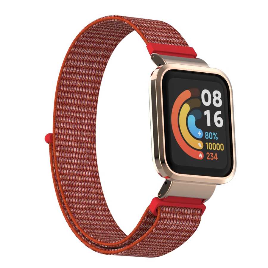 Xiaomi Uyumlu  Redmi Watch (Mi Watch Lite) Zore KRD-61 Hasır Kordon-No18