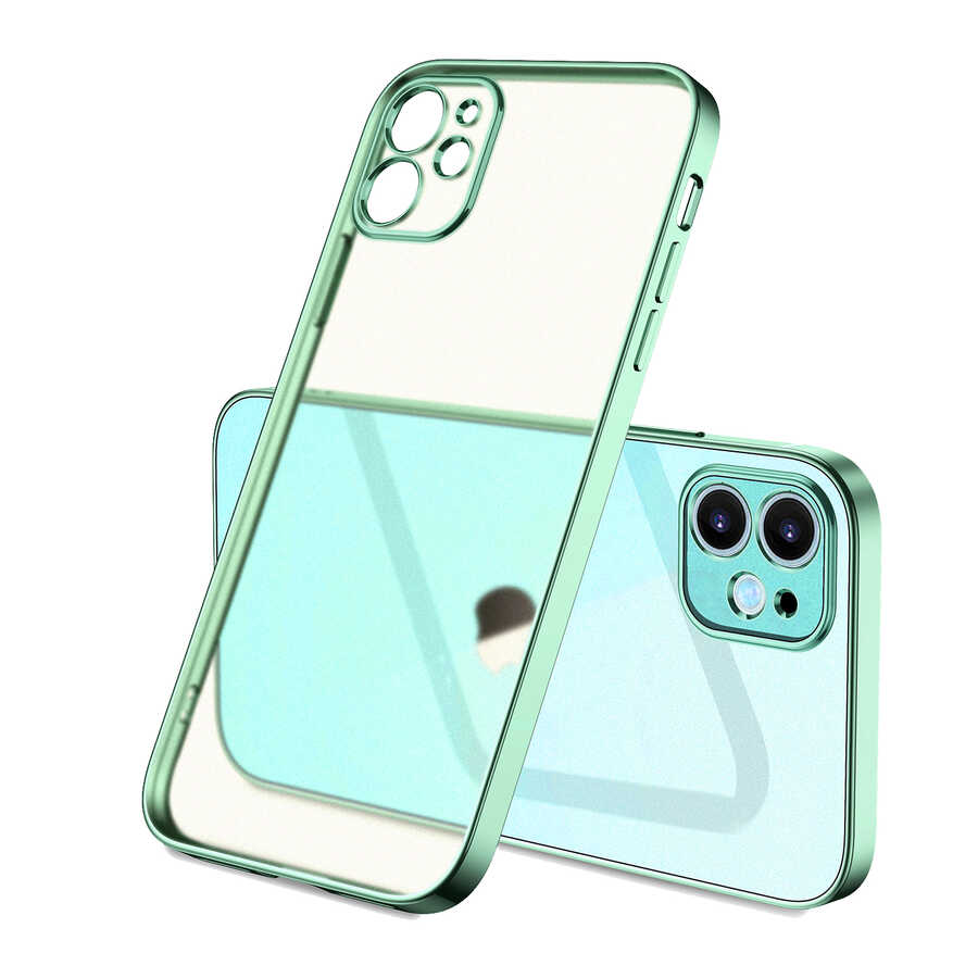iPhone Uyumlu 11 Kılıf Zore Mat Gbox Kapak-Yeşil