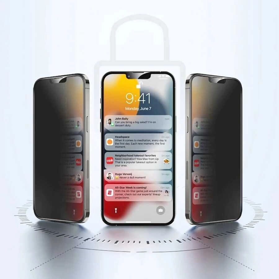 iPhone Uyumlu 13 Davin 5D Hayalet Cam Ekran Koruyucu
