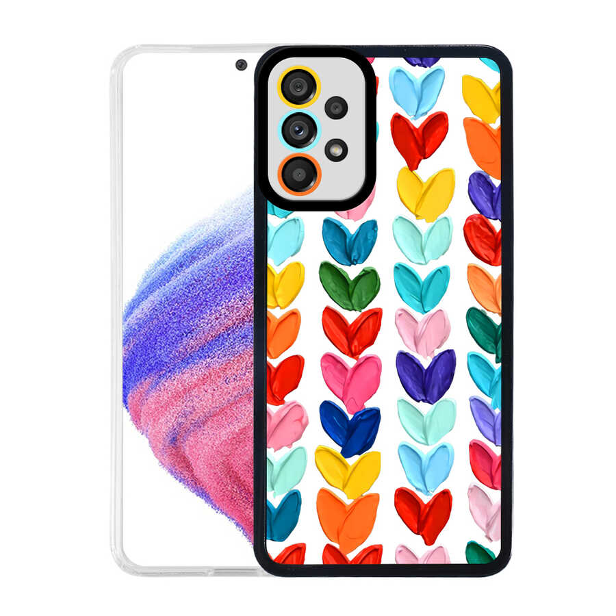 Galaxy Uyumlu A13 4G Kılıf Zore M-Fit Desenli Kapak-Heart no6