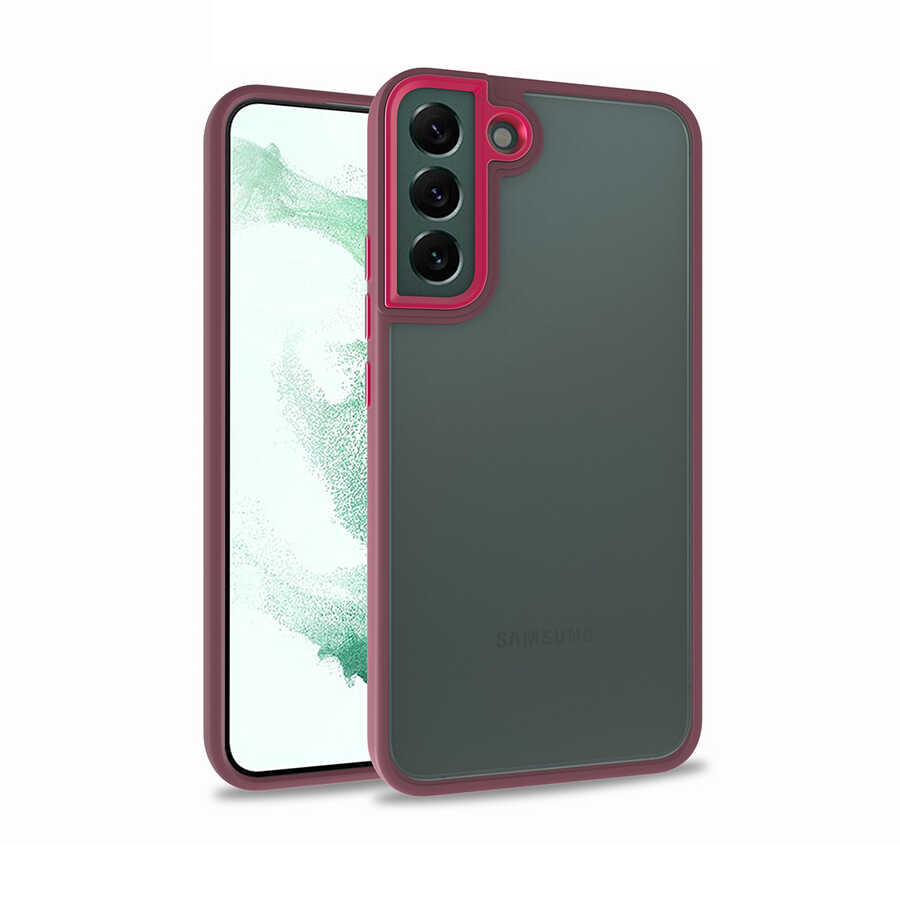 Galaxy Uyumlu S22 Plus Kılıf Zore Flora Kapak-Kırmızı