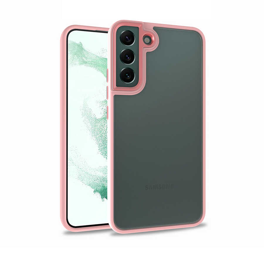 Galaxy Uyumlu S22 Plus Kılıf Zore Flora Kapak-Rose gold