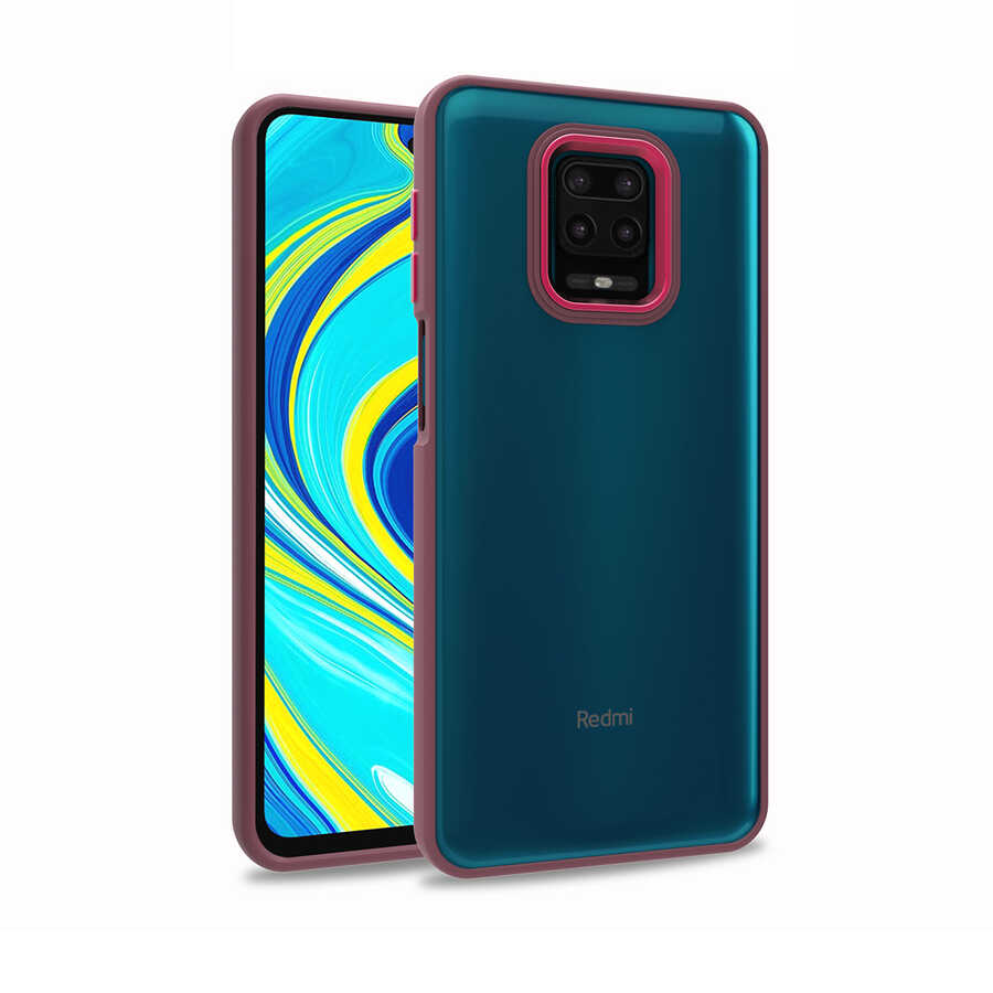 Xiaomi Uyumlu  Redmi Note 9S Kılıf Zore Flora Kapak-Kırmızı