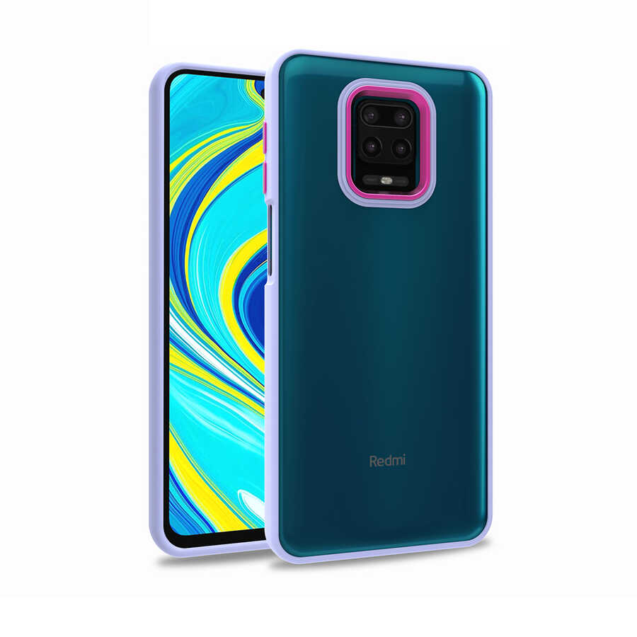 Xiaomi Uyumlu  Redmi Note 9S Kılıf Zore Flora Kapak-Lila