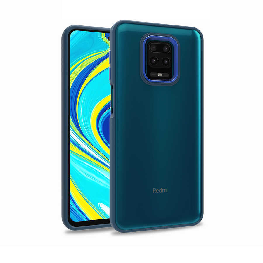 Xiaomi Uyumlu  Redmi Note 9S Kılıf Zore Flora Kapak-Mavi