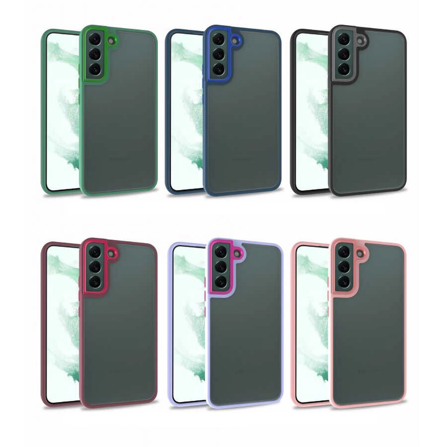 Galaxy Uyumlu S22 Kılıf Zore Flora Kapak-Kırmızı