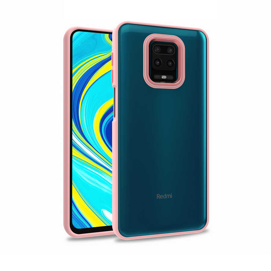 Xiaomi Uyumlu  Redmi Note 9 Pro Kılıf Zore Flora Kapak-Rose gold