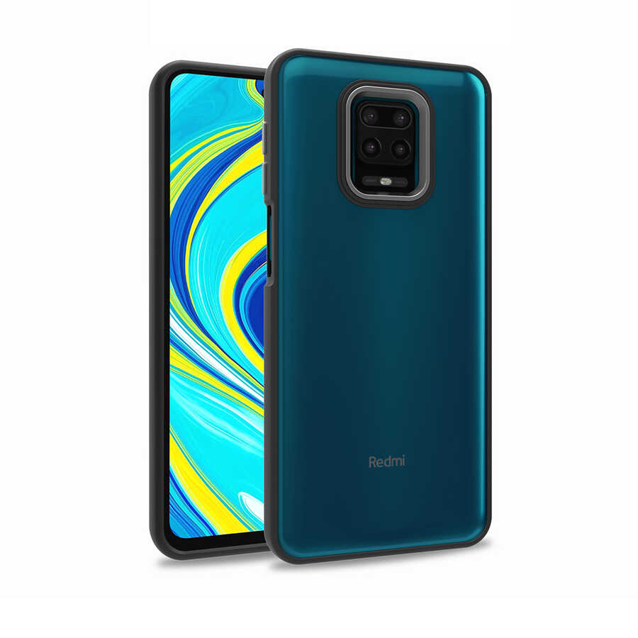 Xiaomi Uyumlu  Redmi Note 9 Pro Kılıf Zore Flora Kapak-Siyah