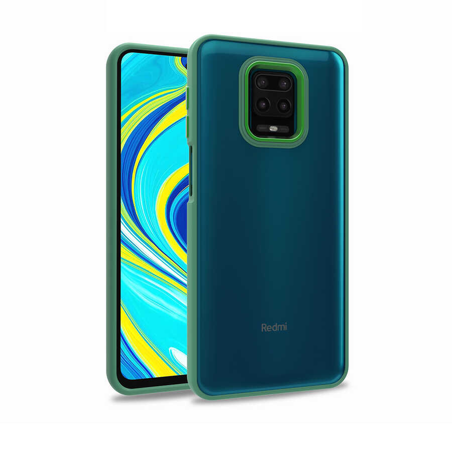Xiaomi Uyumlu  Redmi Note 9 Pro Kılıf Zore Flora Kapak-Yeşil