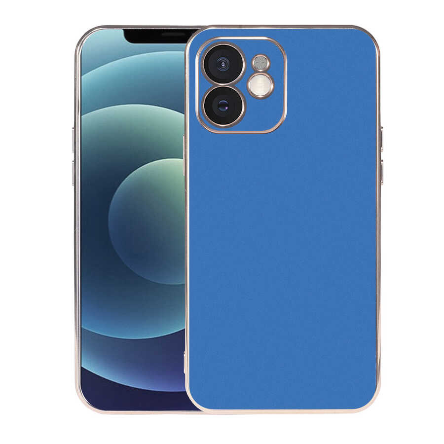 iPhone Uyumlu 12 Kılıf Zore Viyana Kapak-Saks mavi