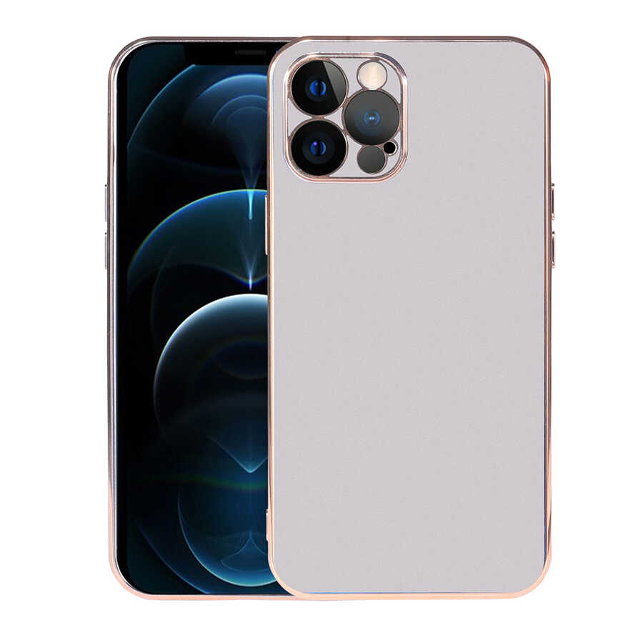 iPhone Uyumlu 12 Pro Kılıf Zore Viyana Kapak-Gümüş