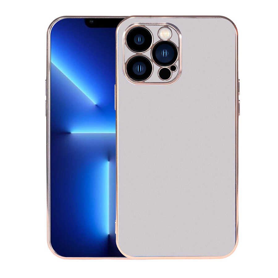 iPhone Uyumlu 13 Pro Max Kılıf Zore Viyana Kapak-Gümüş