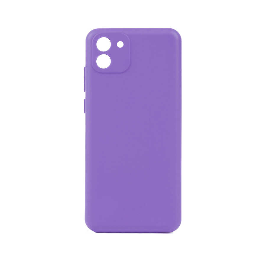 Galaxy Uyumlu A03 Kılıf Zore Biye Silikon-Lila