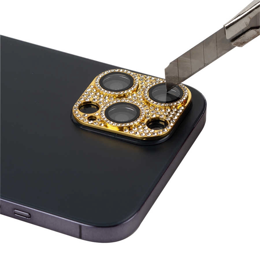 iPhone Uyumlu 13 Pro Max Zore CL-08 Kamera Lens Koruyucu-Kırmızı