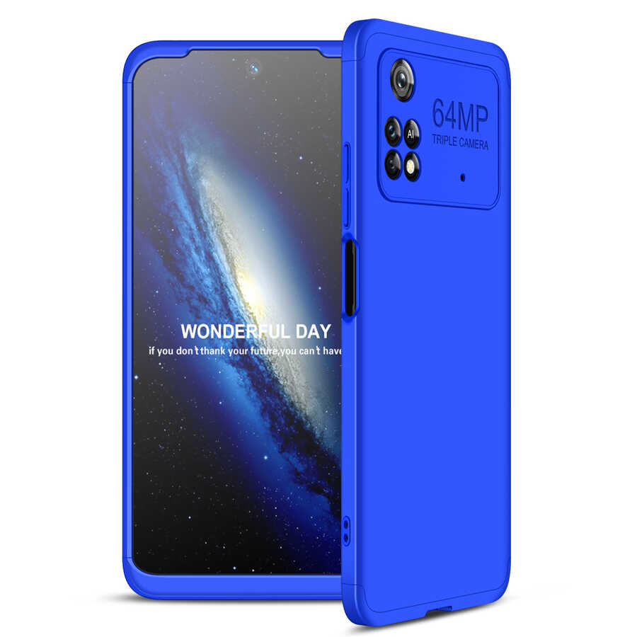 Xiaomi Uyumlu  Poco M4 Pro 4G Kılıf Zore Ays Kapak-Mavi