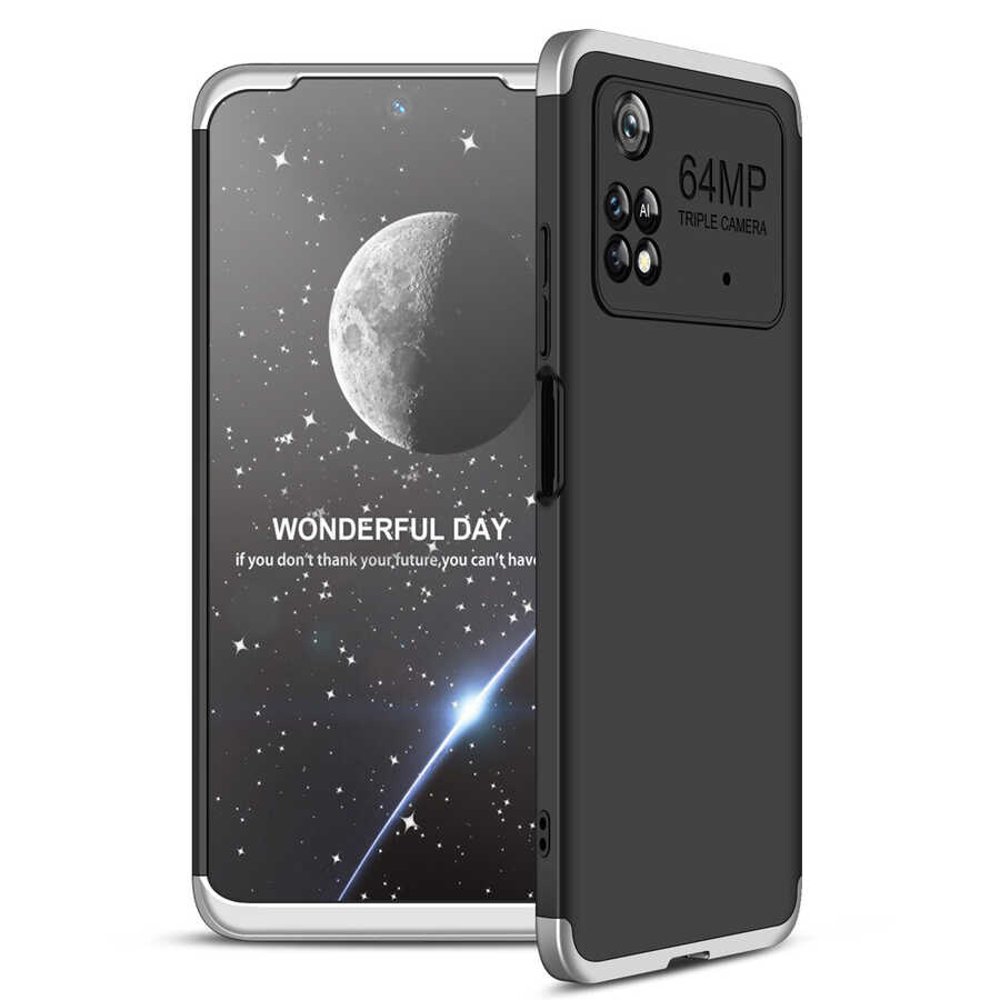 Xiaomi Uyumlu  Poco M4 Pro 4G Kılıf Zore Ays Kapak-Siyah-gri