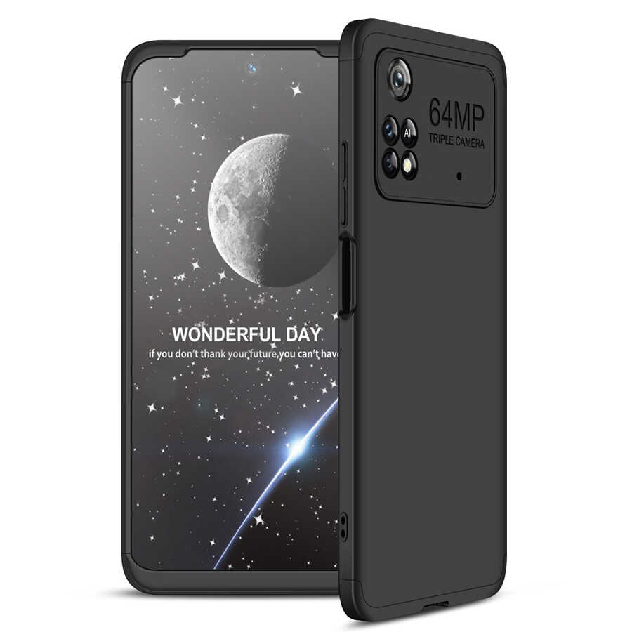 Xiaomi Uyumlu  Poco M4 Pro 4G Kılıf Zore Ays Kapak-Siyah