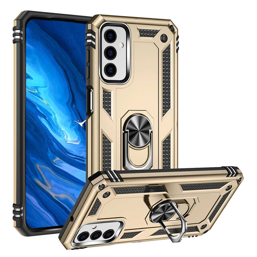 Galaxy Uyumlu M23 Kılıf Zore Vega Kapak-Gold