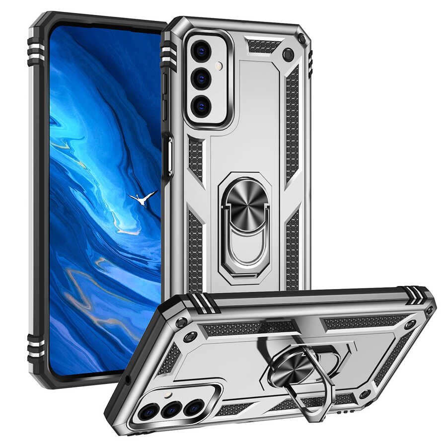 Galaxy Uyumlu M23 Kılıf Zore Vega Kapak-Gri