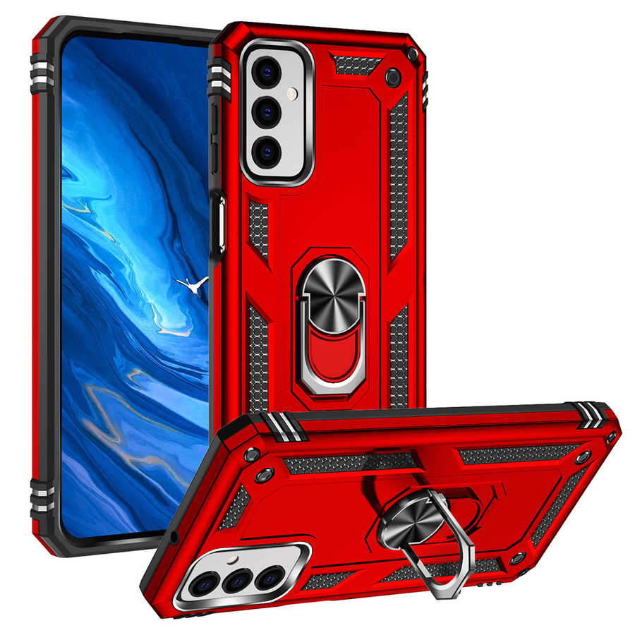 Galaxy Uyumlu M23 Kılıf Zore Vega Kapak-Kırmızı