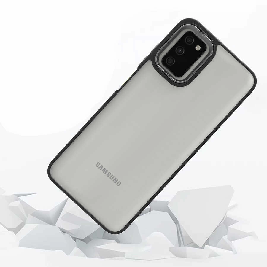 Galaxy Uyumlu A03S Kılıf Zore Flora Kapak-Kırmızı